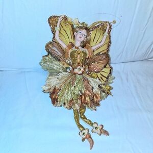 Gold and Brown Fairy Figurine